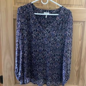 Joie three quarter sleeve silk blouse in paisley print